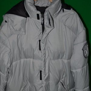 ( NICE ) DKNY GRAY PUFFER JACKET SIZE L